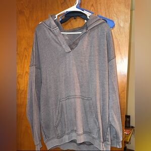 Aerie Gray Hoodie Sweatshirt